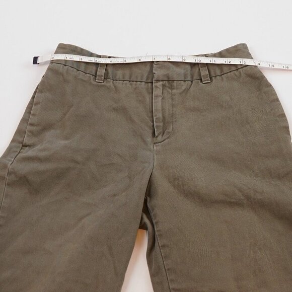 Gap Wide Leg Olive Chino Pants - Size 4 Crop - Picture 7 of 7